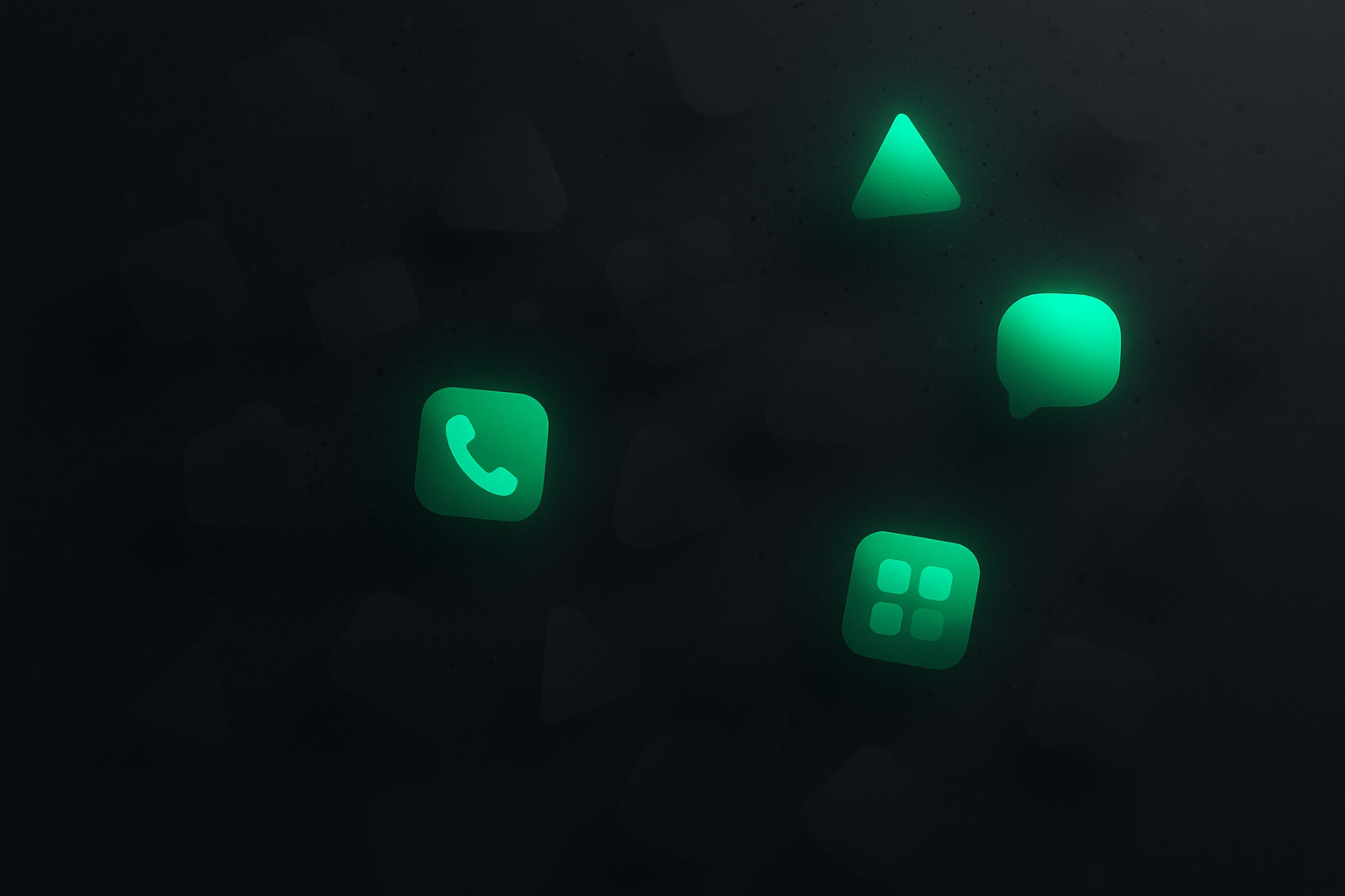 Fading app icons dissolving into dark particles, visualizing the 73% vibe-coded app failure rate